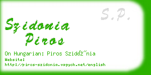 szidonia piros business card